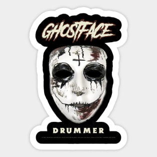 GhostFace Drummer Apparel Sticker